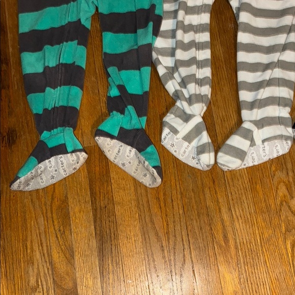 Kids Striped and Patterned One Piece Footed Pajamas - Picture 9 of 13